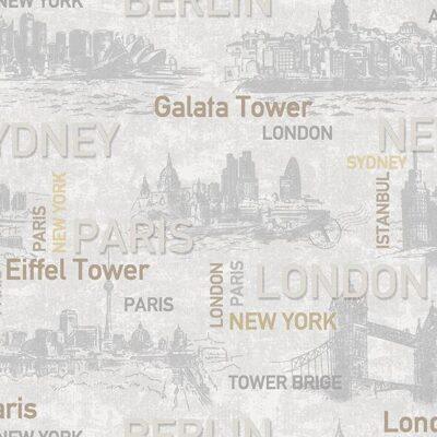 1608 Serie | City names typography pattern