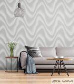 1611 Serie | Modern abstract metallic waves patterns wallpaper - Image 2