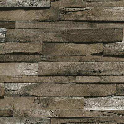 1612 Serie | Volumetric wooden tiles patterns wallpaper