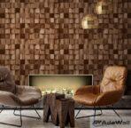 1615 Serie | Satinated wood tiles 3D pattern wallpaper - Image 2