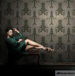Classic damask curly leaves pattern wallpaper Green Code 2622-2 - Image 2