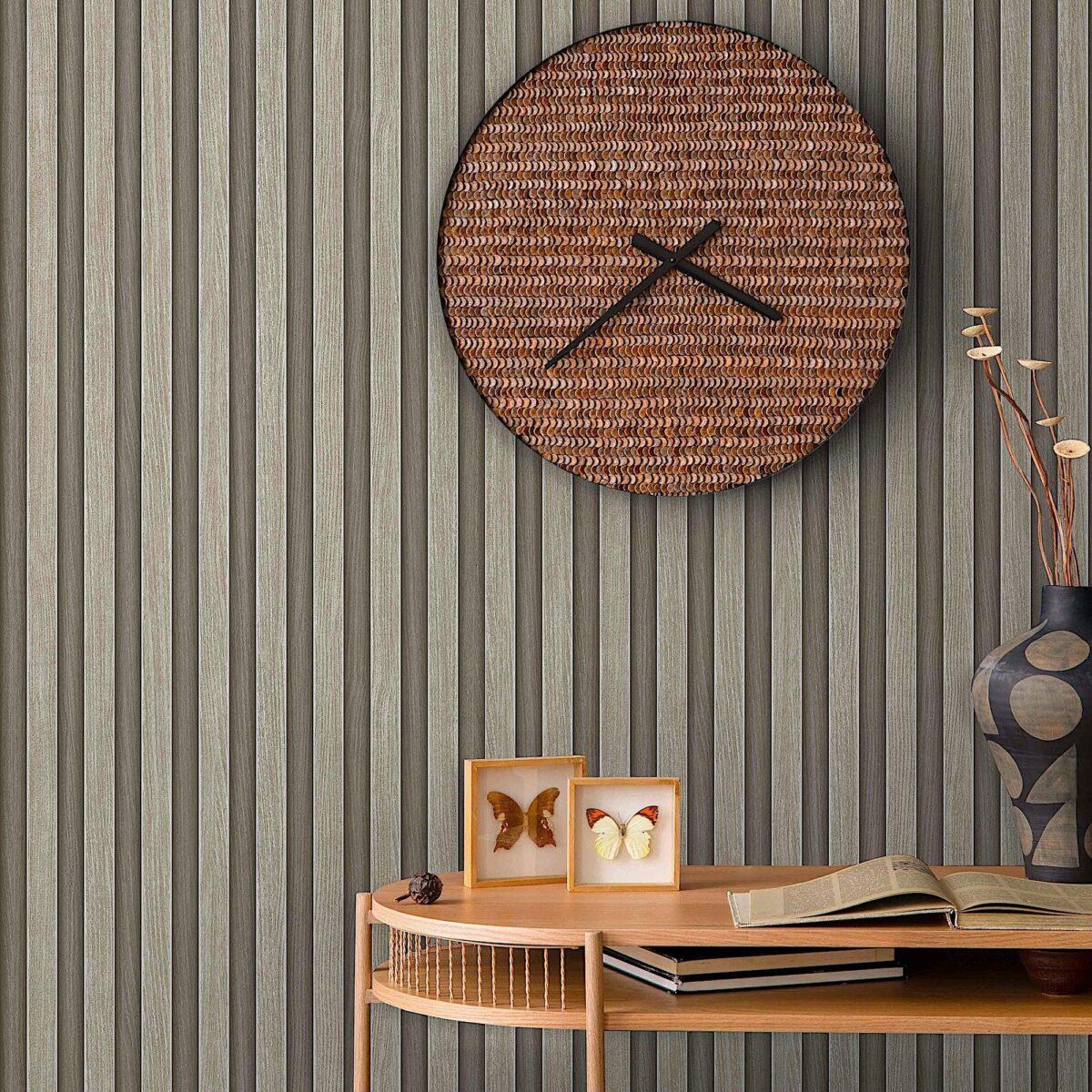 Plain Strip Design Wallpaper Code 23211-1 - Image 2