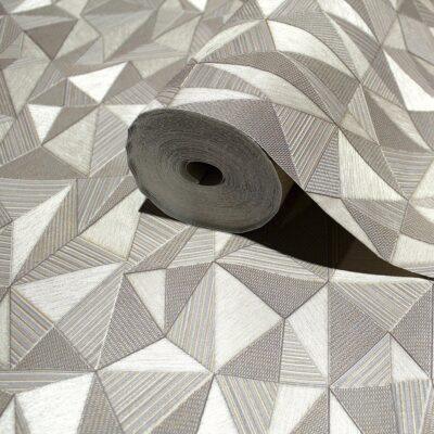 Geometric Modern Design Wallpaper Gray Code 23204-3