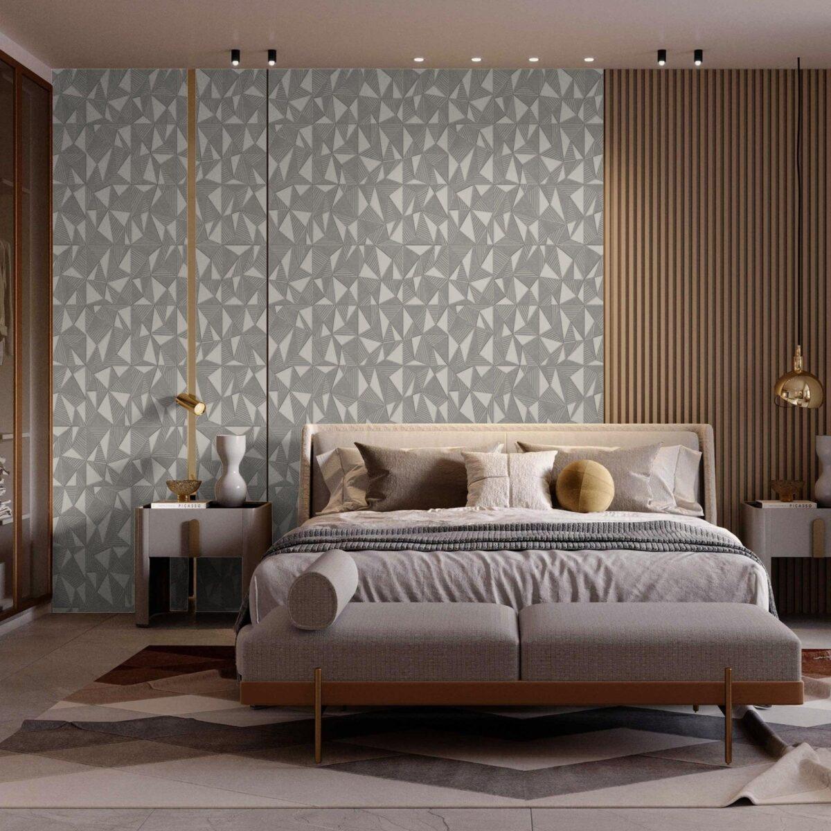 Geometric Modern Design Wallpaper Gray Code 23204-3 - Image 5