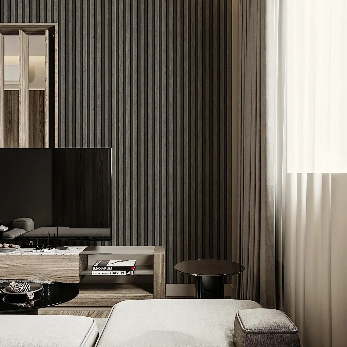Plain Strip Design Wallpaper Code 23211-3 - Image 2
