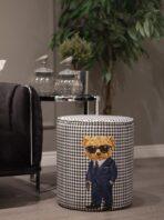 White, Black Pouffe Collection Teddy Bear. Code PUF105 - Image 2