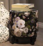 Black Pouffe Collection With Tray. Code PUF100
