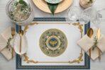 White, Blue Placemat Collection. Code ASK2111