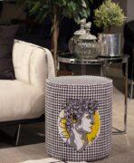 Black, White Pouffe Collection. Code PUF117