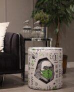 White Mr Dollar Pouffe Collection. Code PUF116 - Image 2