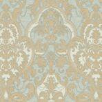 Classical Damask Pattern Wallpaper Blue Code 1002-2