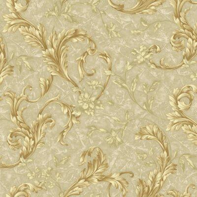 Leaf Pattern Wallpaper yellow Code 1006-2