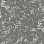 Leaf Pattern Wallpaper Gold Charcoal Code 1006-4