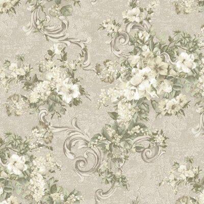 Modern Floral Wallpaper Beige Cream Code 1008-3