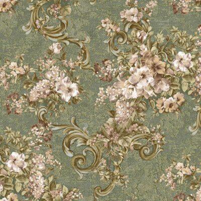 Modern Floral Wallpaper Green Code 1008-4