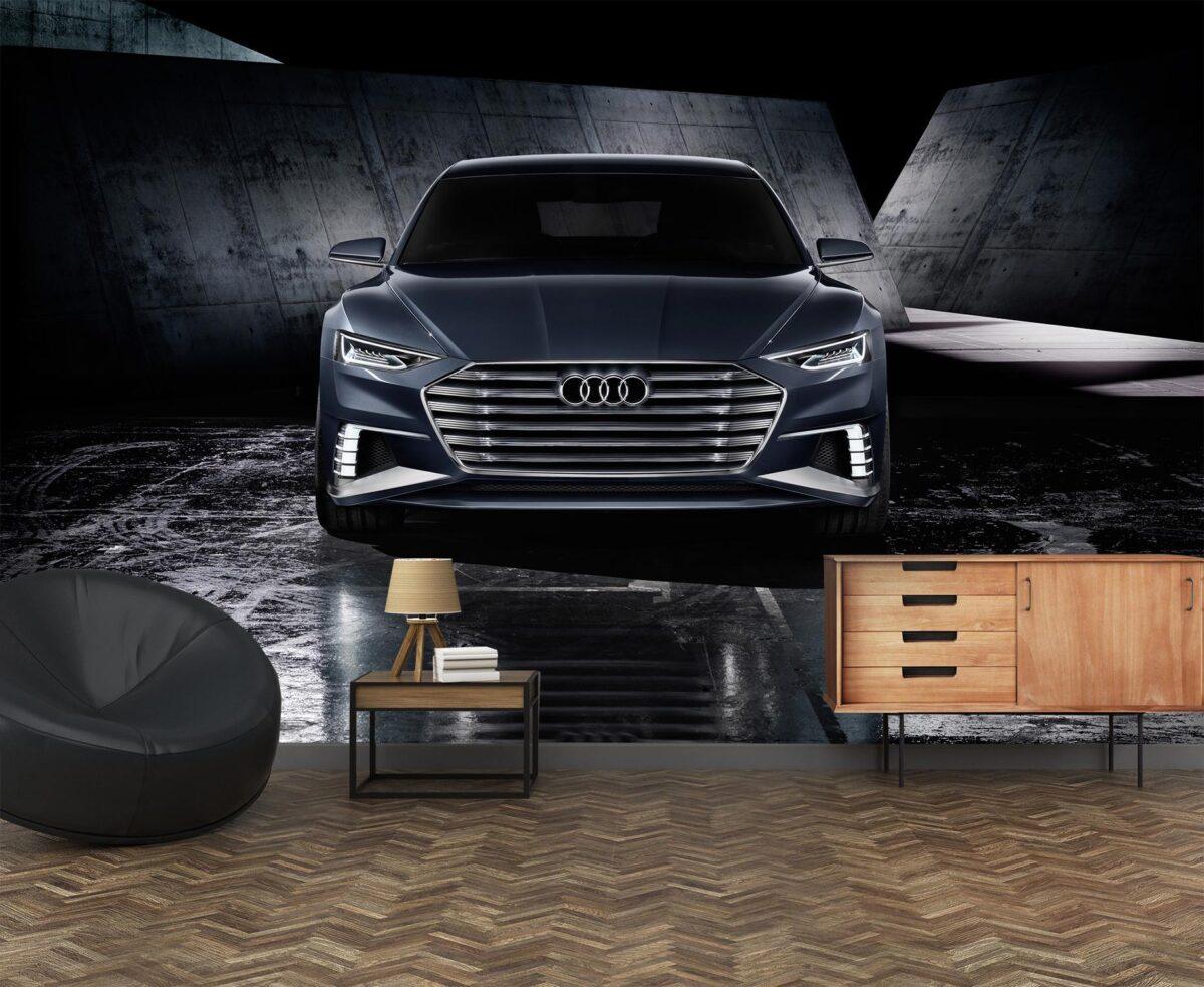 Audi Saloon, VINYL FABRIC TEXTILE Wall Mural in Different Texture, Code M1056. It is produced as ONE PIECE WITHOUT JOINT. - Image 2