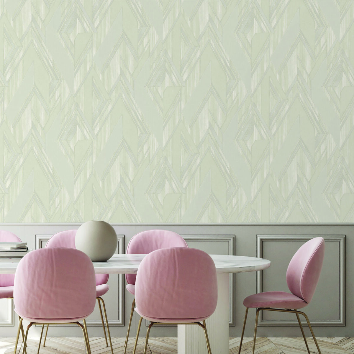 Geometric Wallpaper Beige Code 1205-2 - Image 2