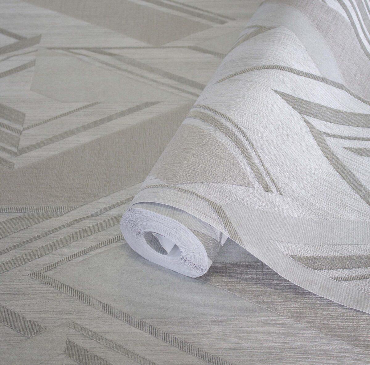 Geometric Wallpaper Beige Code 1205-2 - Image 1