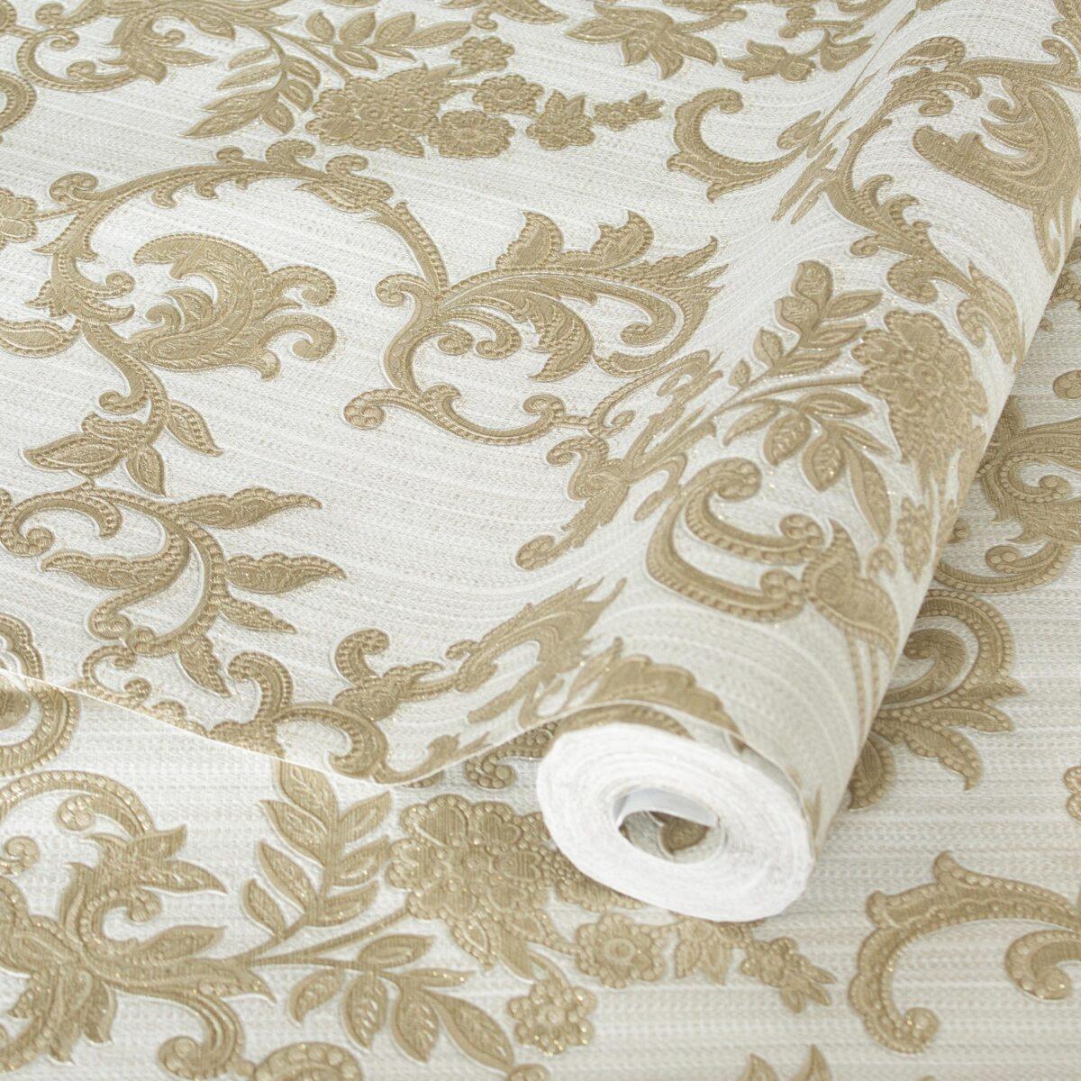 Floral Damask Wallpaper Cream Code 1305-3 - Image 1