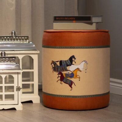 Orange Pouffe Collection. Code PUF112