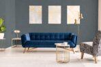 Natural Fabric Burlap Texture Wallpaper Blue Code 3707-7 - Image 3