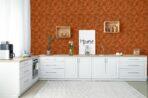 Abstract Plain Fabric Textured Wallpaper Orange Code 3710-5 - Image 4