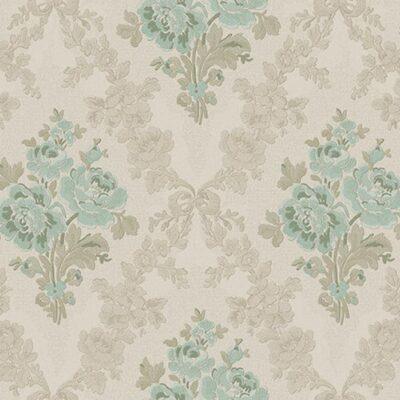 Classic Floral Damask ornament wallpaper Blue Beige Code 5802-3