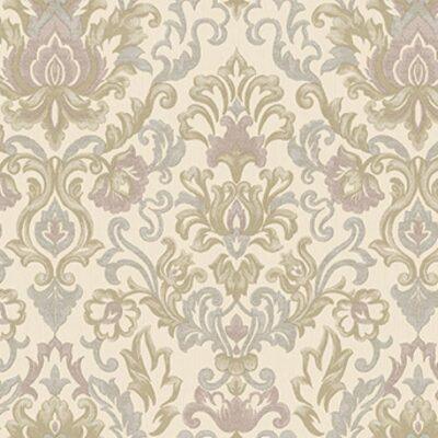 Bold Classical Damask design wallpaper Beige Purple Code 5804-3