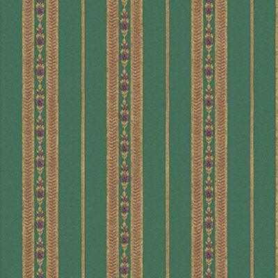 Classic delicate striped ornament wallpaper Dark Green Code 5808-5