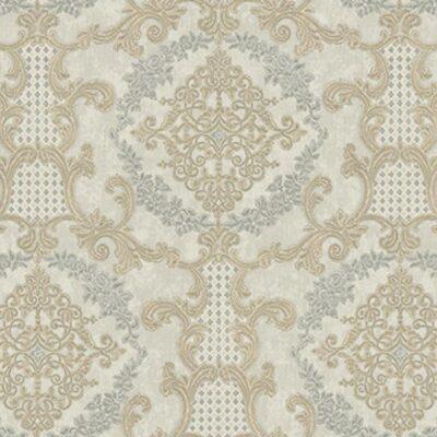Damask pattern wallpaper Beige Clear Gray Code 6802-1