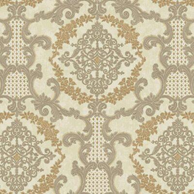 Damask pattern wallpaper Beige Dark Code 6802-4