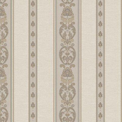 Classic striped ornament wallpaper Original Beige Code 6803-2