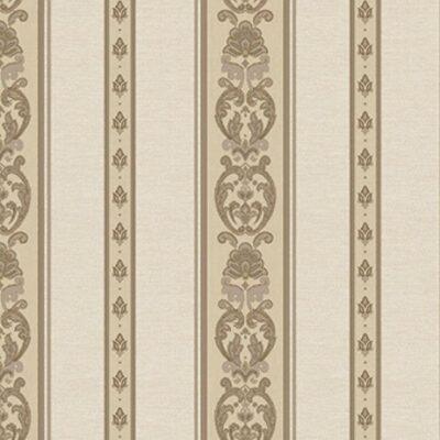 Classic striped ornament wallpaper Brown Beige Code 6803-3