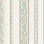 Classic striped ornament wallpaper Beige Blue Code 6803-4
