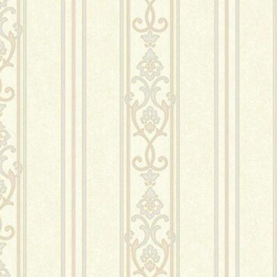 Classic striped ornament wallpaper Light Cream Code 6805-1