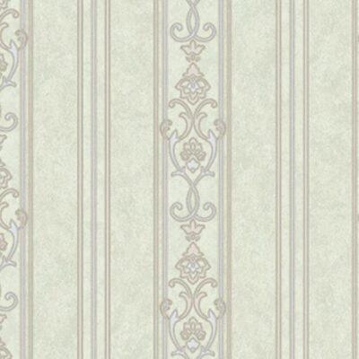 Classic striped ornament wallpaper Gray Green Code 6805-2