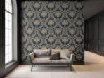 Damask rich ornament wallpaper Fawn Brown Code 6808-4 - Image 3