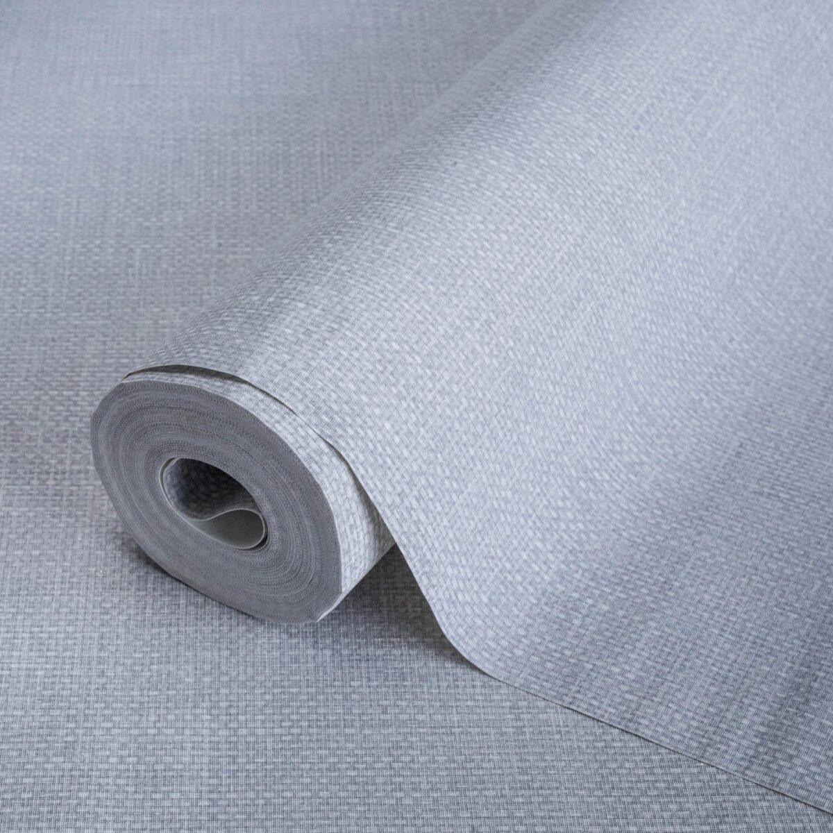Rough linen cloth texture wallpaper Silver Code 7801-2 - Image 1
