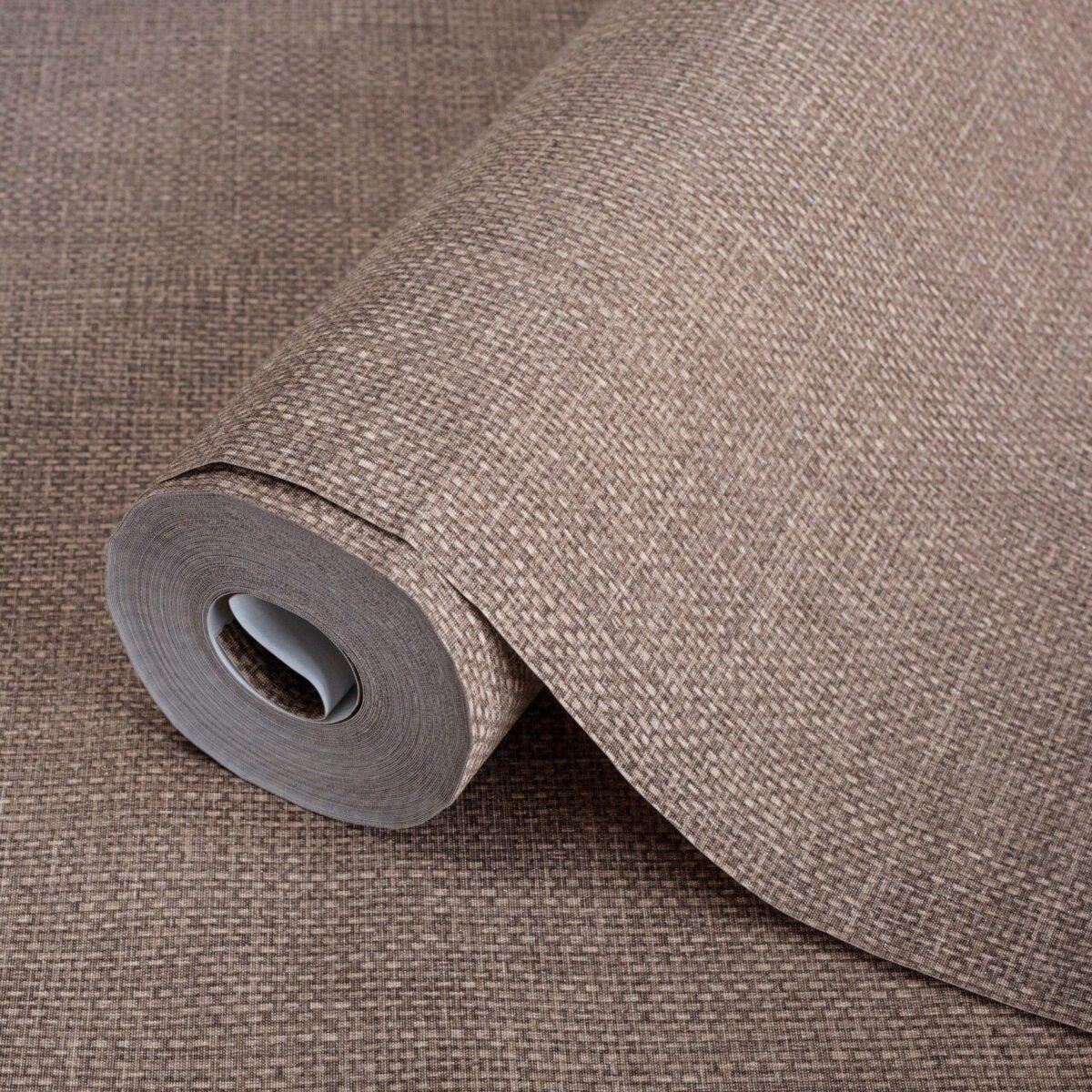Rough linen cloth texture wallpaper Brown Code 7801-6 - Image 1