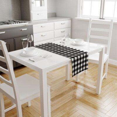 Code TR112 - Table Runner Collection White, Black