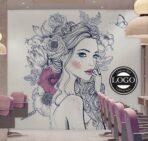 Beauty Center MURAL WALLPAPER, Available in Various Paper Texture, Code B101. 105 CM WIDE ROLL PANELS. - Image 2