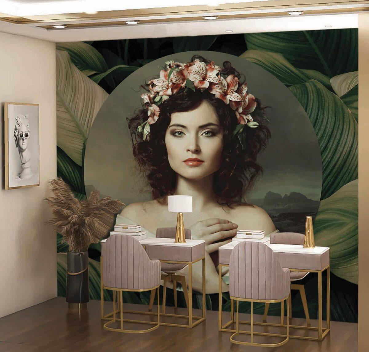 Beauty Center MURAL WALLPAPER, Available in Various Paper Texture, Code B102. 105 CM WIDE ROLL PANELS. - Image 2
