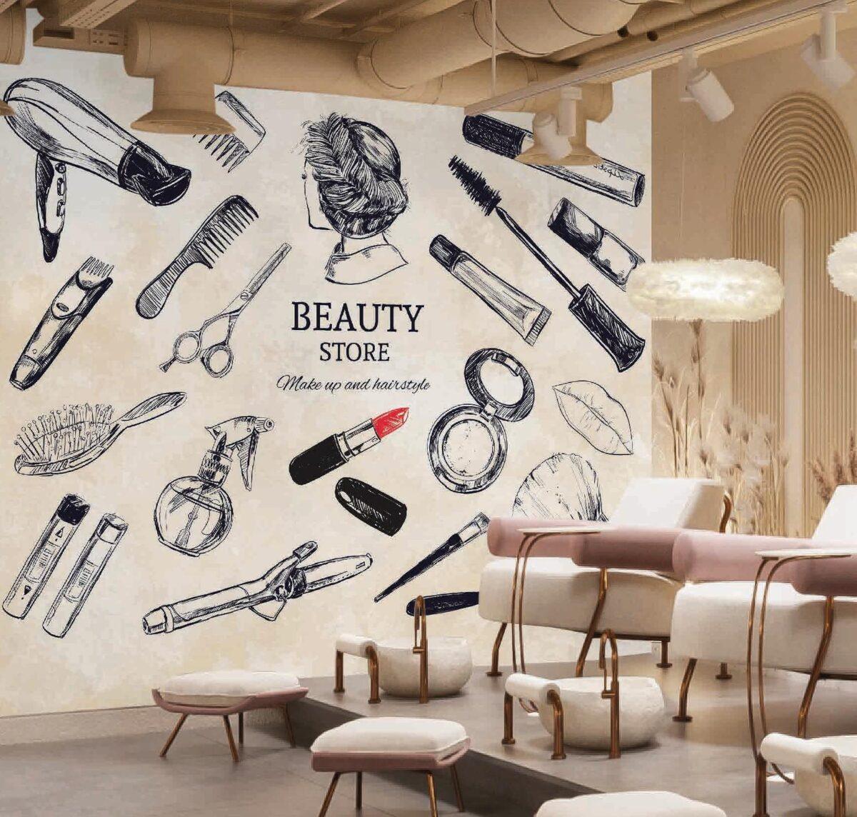 Beauty Center MURAL WALLPAPER, Available in Various Paper Texture, Code B104. 105 CM WIDE ROLL PANELS. - Image 2