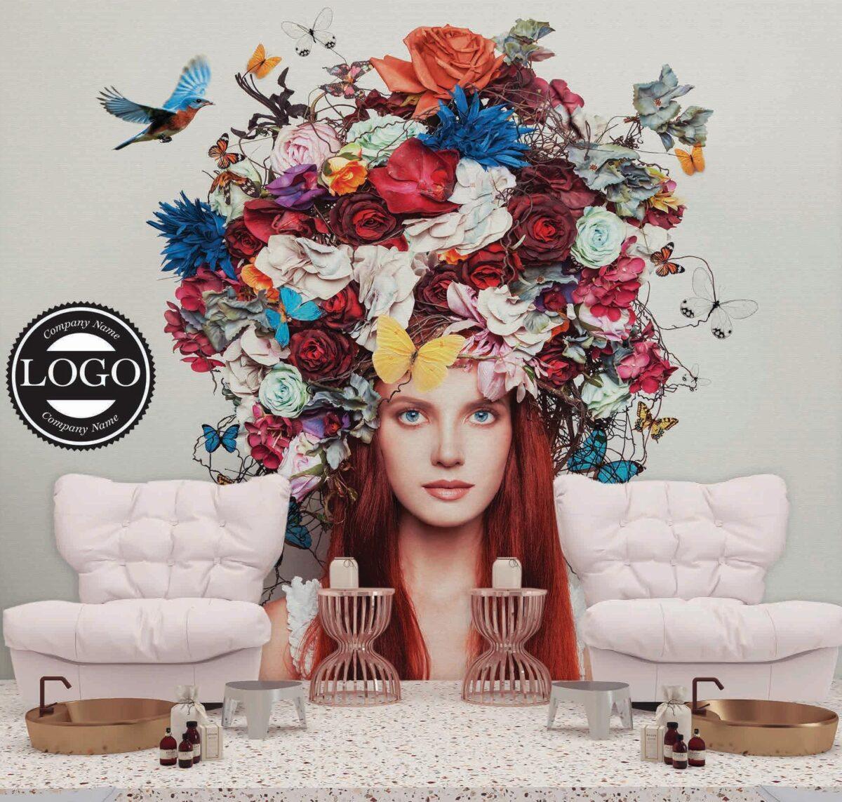 Beauty Center MURAL WALLPAPER, Available in Various Paper Texture, Code B107. 105 CM WIDE ROLL PANELS. - Image 2