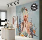Beauty Center, VINYL FABRIC TEXTILE Wall Mural in Different Texture, Code B113. It is produced as ONE PIECE WITHOUT JOINT. - Image 2