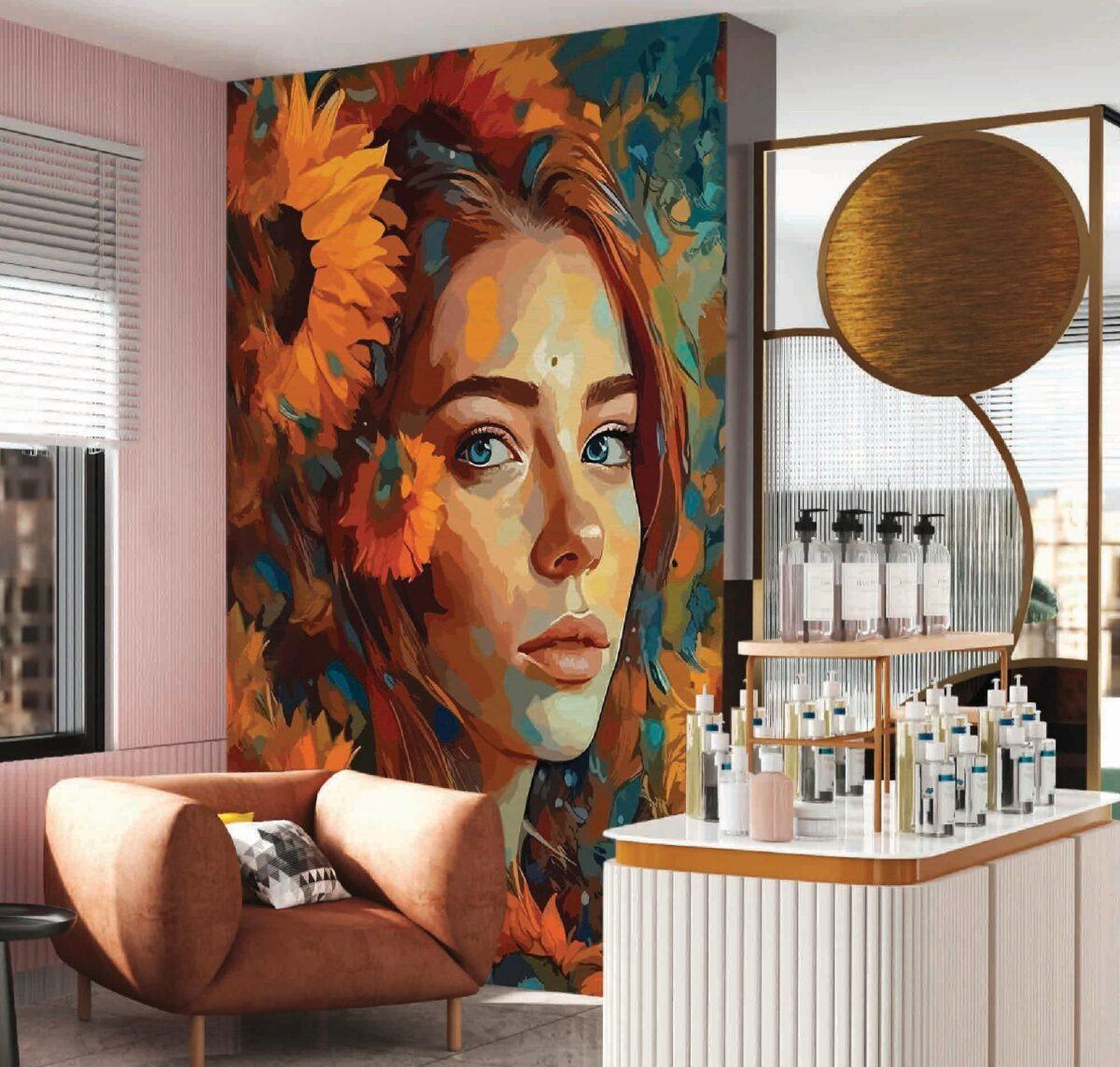 Beauty Center MURAL WALLPAPER, Available in Various Paper Texture, Code B122. 105 CM WIDE ROLL PANELS. - Image 2