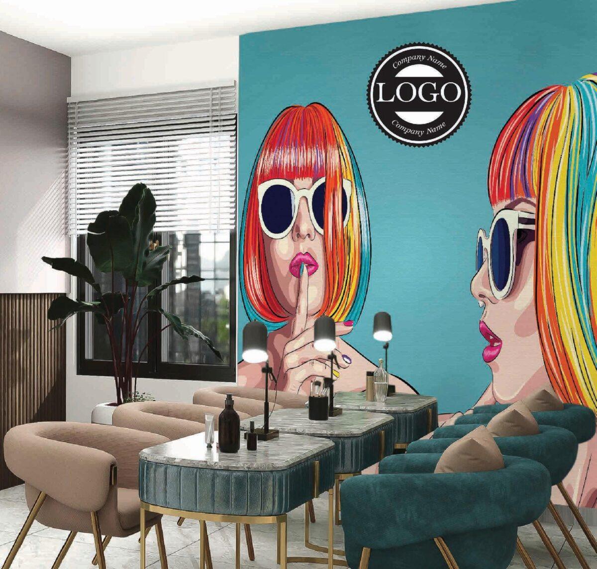 Beauty Center MURAL WALLPAPER, Available in Various Paper Texture, Code B123. 105 CM WIDE ROLL PANELS. - Image 2