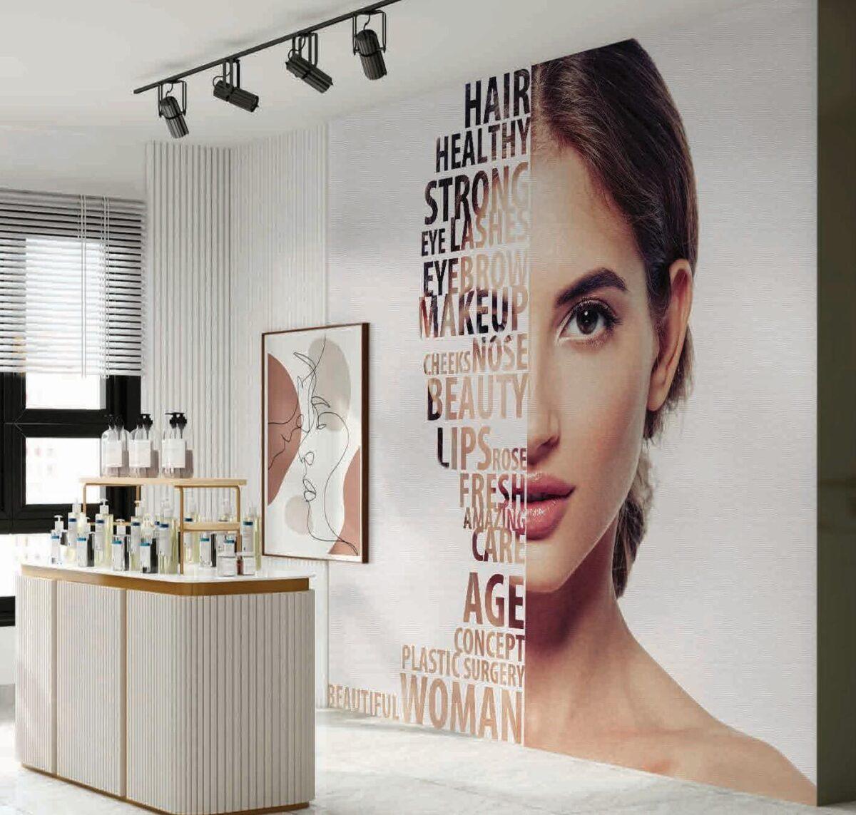 Beauty Center MURAL WALLPAPER, Available in Various Paper Texture, Code B131. 105 CM WIDE ROLL PANELS. - Image 2