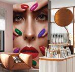 Beauty Center, VINYL FABRIC TEXTILE Wall Mural in Different Texture, Code B133. It is produced as ONE PIECE WITHOUT JOINT. - Image 2