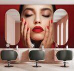 Beauty Center, VINYL FABRIC TEXTILE Wall Mural in Different Texture, Code B134. It is produced as ONE PIECE WITHOUT JOINT. - Image 2